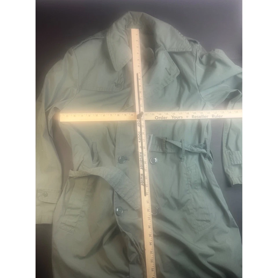 Gabardina de algodón vintage del ejército de Vietnam para hombre verde oliva 38L Foto 3 de 4