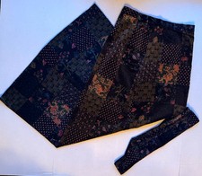 Estate Vintage Hand-Made Velvet Patchwork Long Gypsy Skirt Belt Maxi Long Skirt