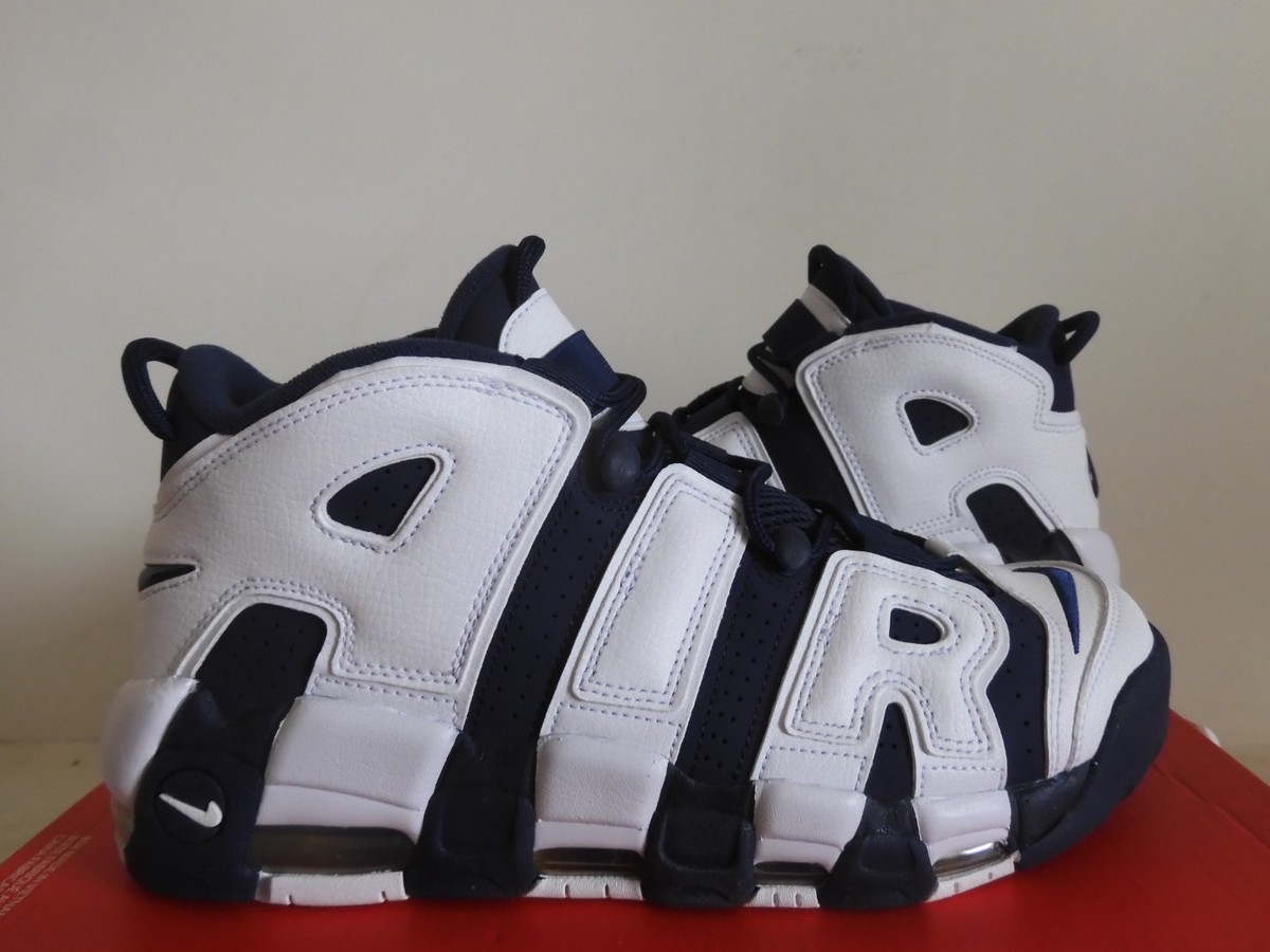 Nike Air More Uptempo 96 Olympic 2024 White-Gold-Red-Mid Navy Sz