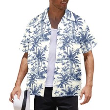 Vintage Tropical Island Men Hawaiian Shirt