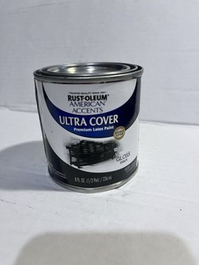 Rust-Oleum Gloss Black, Premium Latex Paint, 8 oz