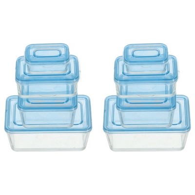 2 Set Mini Dollhouse Food Storage Box, Kitchen Box Containers Blue