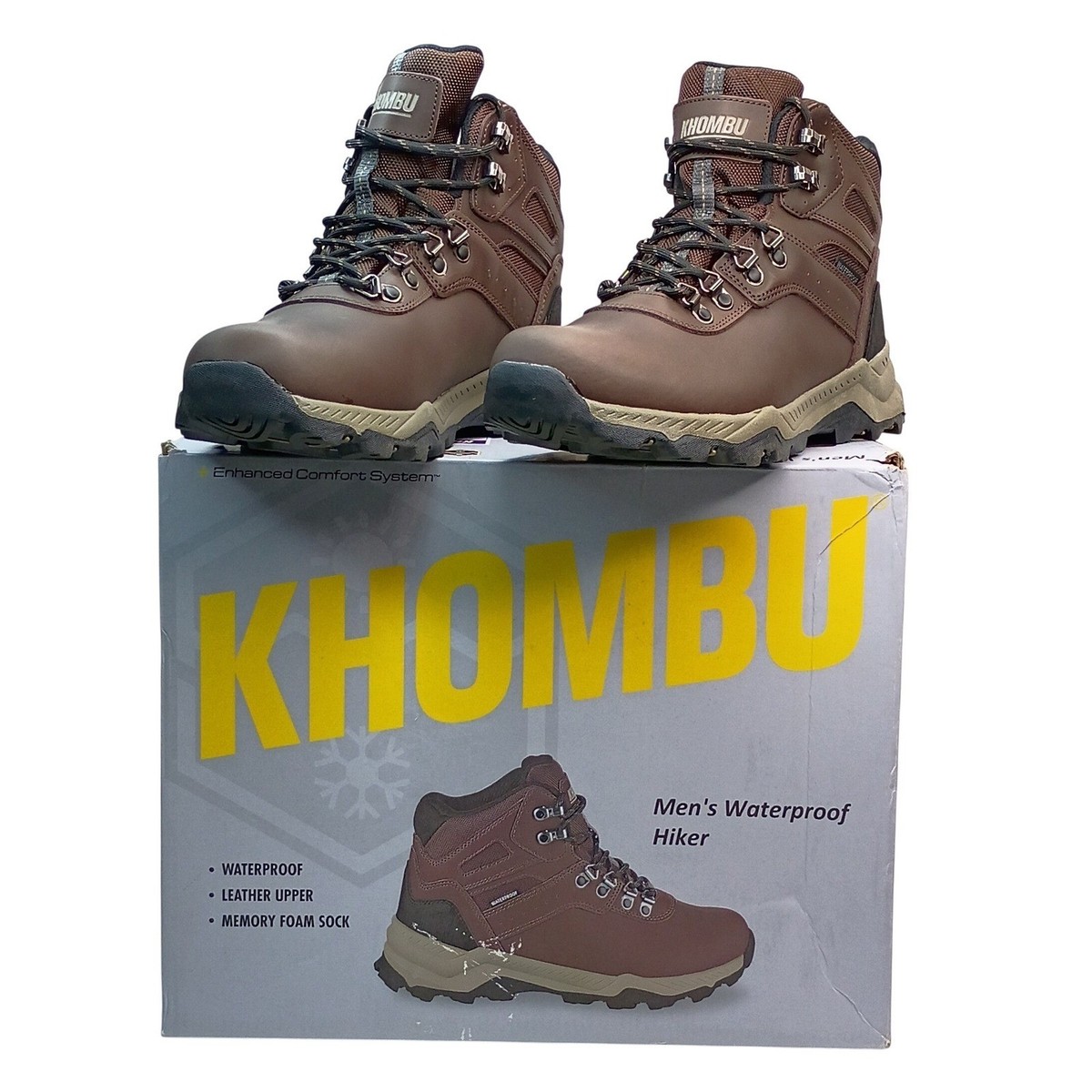 Khombu Kenny Hiker Men Size 11 Brown Waterproof Leather 