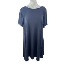 Calvin Klein Women's Blue Flutter Short Sleeve Cutout Mini Shift Dress Size 8