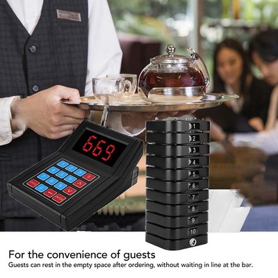 Restaurant Pager System Innovative Design 20 Receiver Wireless Calling For Food