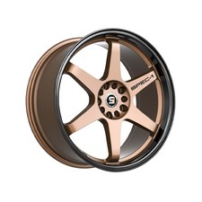 1 X Spec-1 SPT-33 Matte Bronze & Black Lip 17X8 5x110/5x114.3 73.1 Hub 38