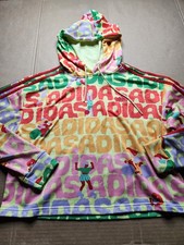 Adidas x FARM Rio Hoodie Multicolor Collab Streetwear 3 Stripes Women's Medium