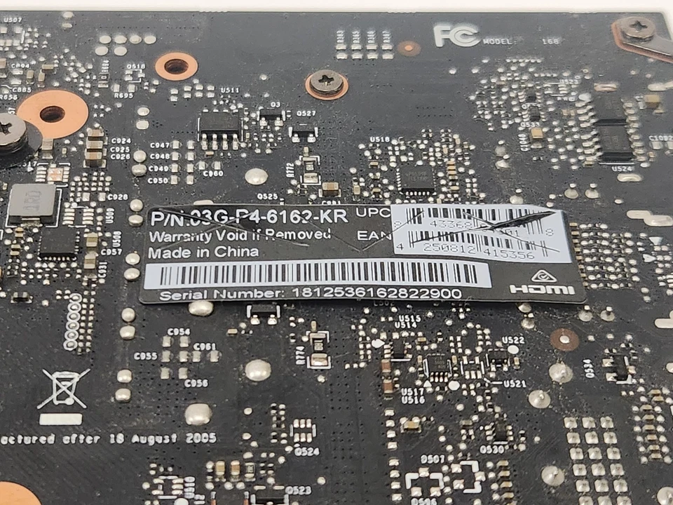 EVGA Nvidia Geforce GTX 1060 SC 3GB DDR5 Graphics Card P/N: 03G-P4-6162-KR - Image 3 of 4