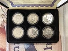 1964-1969 KENNEDY SILVER HALF DOLLARS ~ 6 COIN SET ~ High Grade BU-w/ Case (P76)