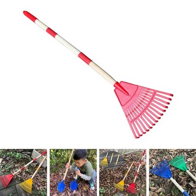 Garden Rake Kids Rake Raking Grass and Leaves Tool 14 Spikes Heavy Duty with