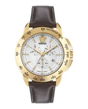 Versace Mens Gold 44mm Strap Fashion Watch