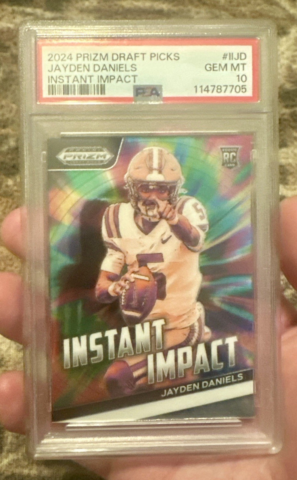 2024 Panini Prizm Draft Picks - Instant Impact - Jayden Daniels - (RC) PSA 10