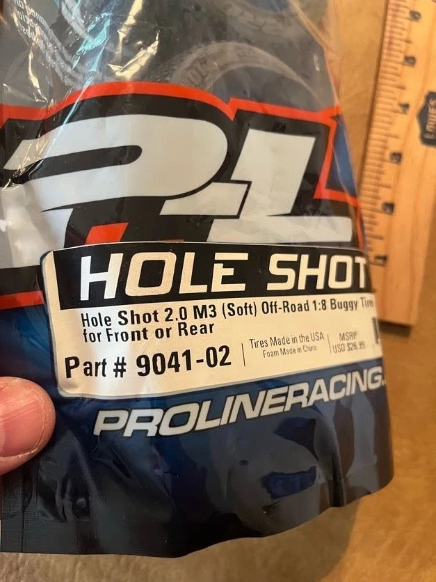 Pro-Line 904102 Hole Shot 2.0 M3 Soft Off-Road 1/8 Buggy Tires Green Dot - Image 3 of 4