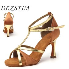 Latin Dance Shoes Women Jazz Ballroom Salsa Tango Sneakers Soft Sole High Heel