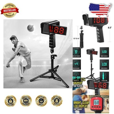 Pro Baseball Speed Gun with Tripod, Dual Display, 150 MPH Max Speed