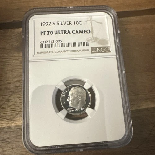 1992-S Roosevelt Silver Dime NGC-PF70 ULTRA CAMEO