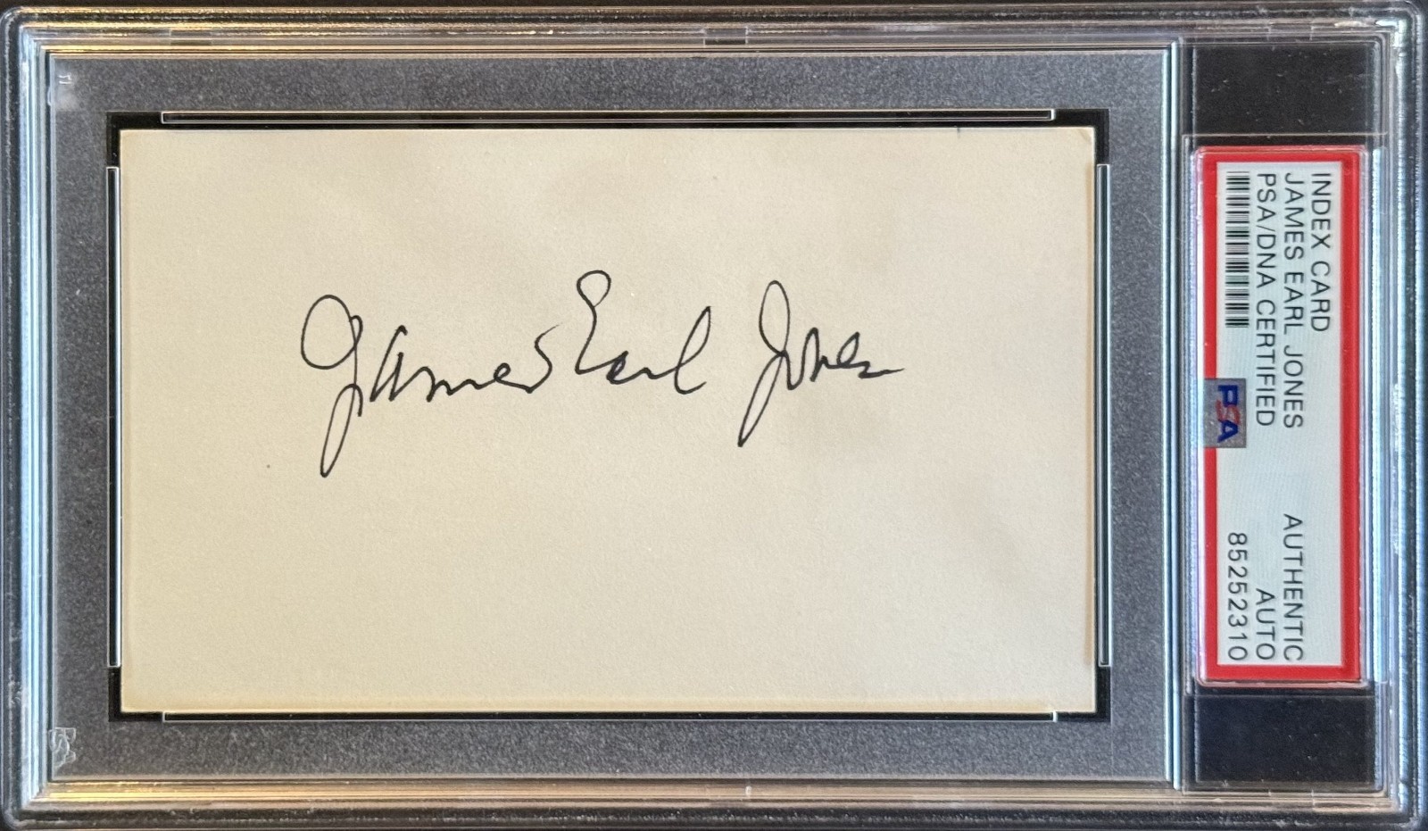 James Earl Jones (Star Wars) vintage signed 3x5 index card PSA/DNA Encapsulated