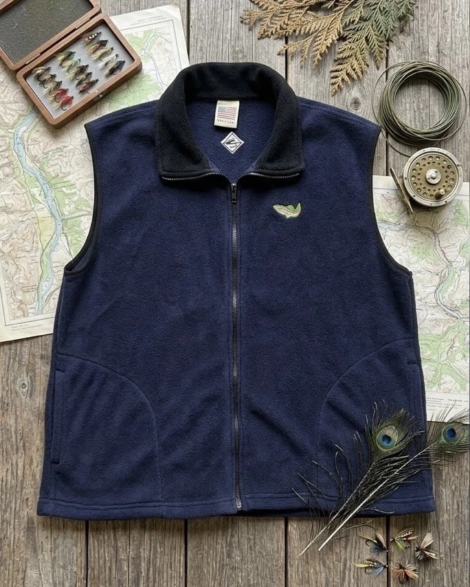 Vintage Fleece Zip Up Vest/Jacket Trout Fly Fishing