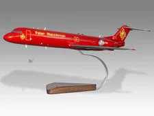 Fokker 100 Palair Macedonian Desk Wood Airplane New Model Small Scale 1/100