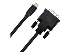 Cruxtec USB-C To DVI Male Cable 2M 60Hz / 4K Aluminium Black - CTD4K-02-BK