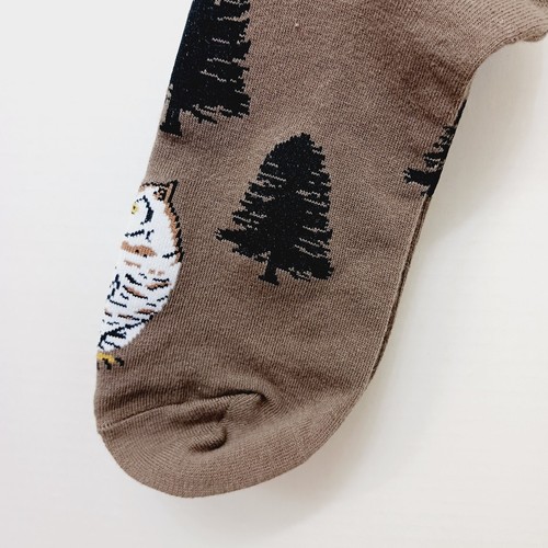Sock It To Me Crew Men Women Owl Night Mountain Forest Hedwig Nocturnal NWT NEW - Picture 10 of 10