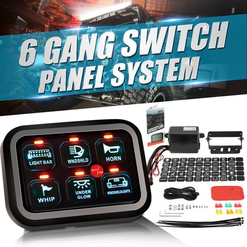 6 / 8 Gang Switch Panel On-Off LED Car Switch Panel Circuit Control Relay System - Picture 15 of 23