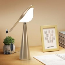 Small Desk Lamp,Dimmable Bedside Lamp with 3 Temperature, Adjustable
