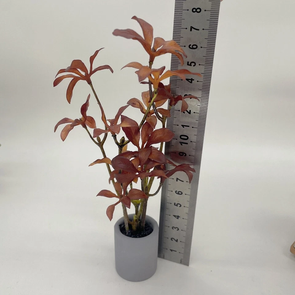 1/6 Scale Dollhouse Miniatures 11.5" Inch Green Potted Plant Tree Mini Garden - Image 2 of 4