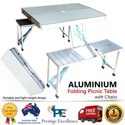 aluminium folding table & chair set