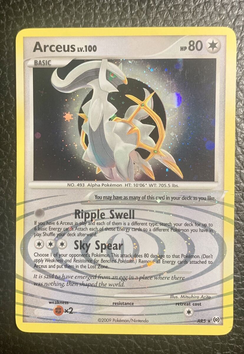 COMPLETE Arceus 9 Card Set AR1-AR9 Holo Rare Ripple Foil Pokemon Platinum -  LP