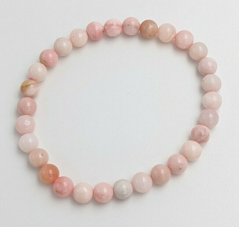 Opale rose bracelet perles chakra 6mm le cadeau spirituel idéal
