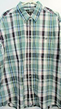 Men's Size 2X Multi-color Short Sleeve Plaid Button Dress Shirt By Canyon Guide