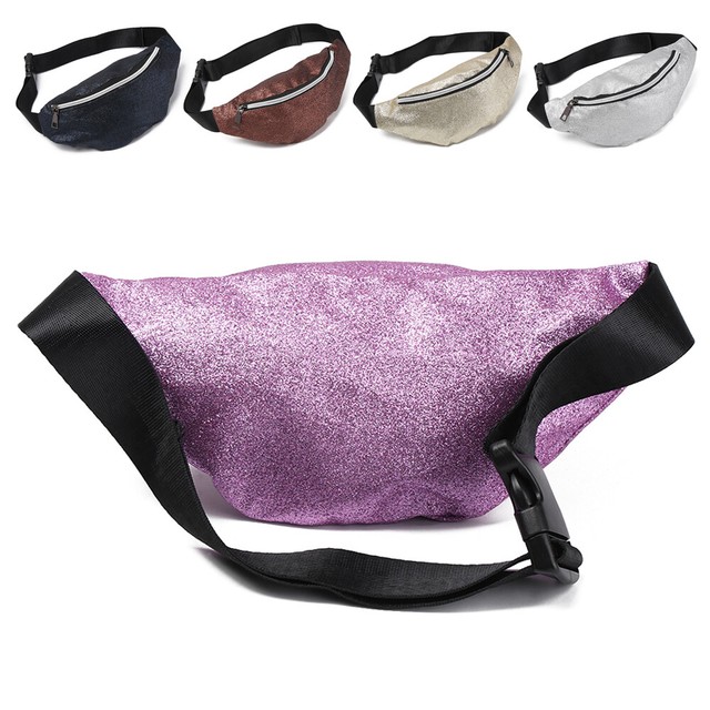 Storage Bag Bling Sequins Glitter Fanny Pack Chest Bag Belt Bags Waist