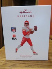 2019 KC Kansas CITY Chiefs Patrick Mahomes MAKING THE PLAY HALLMARK Ornament NIP