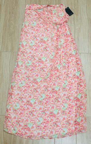 ZARA BASIC COLLECTION Off Shoulder Pink Floral Dress SIZE LARGE BNWT Free Post - Picture 2 of 8