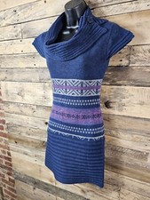 Say What? Small Dress Blue Striped Chest 30" Waist 24" Hips 32" Length 31"