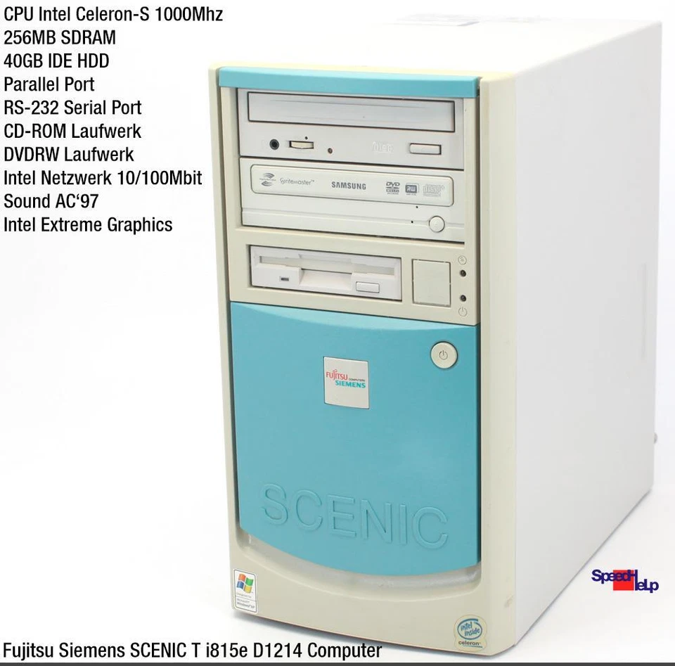 PC Computer Fujitsu Siemens Scenic T I815E D1214 Celeron 1000MHz Windows 98 - Image 2 of 4