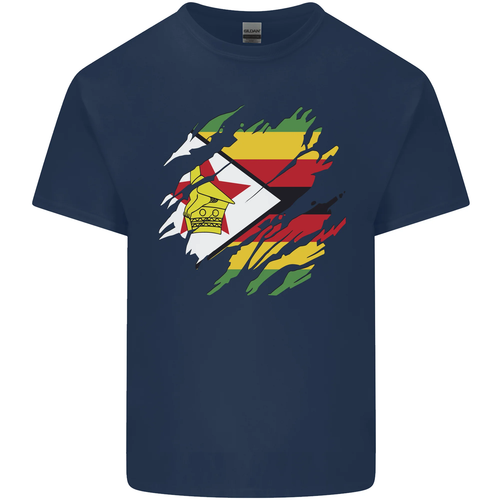 Torn Zimbabwe Flag Zimbabwean Day Football Kids T-Shirt Childrens - Picture 64 of 71