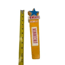 Newcastle Uncommon Brown Ale Craft Beer Tall Tap Handle SEE PHOTOS DAMAGED
