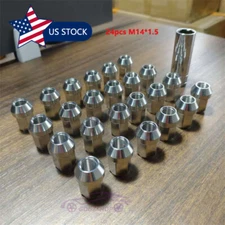 24pcs M14*1.5 Stainless Steel Wheel Nuts Lug Nuts Universal Hex 19mm Length 35mm