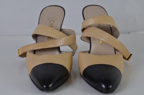 Sandali donna Chanel tacco alto a punta tacco alto punta cappuccio taglia 37 Italia 7 carini - Foto 7 di 19