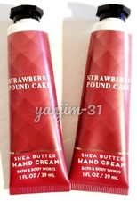 BATH AND BODY WORKS - STRAWBERRY POUND CAKE - HAND CREAM - LOT OF 2 - NEW