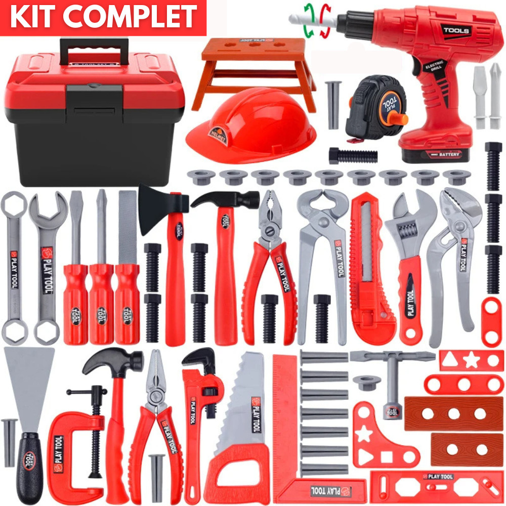 Kit d'outils éducatifs pour enfants avec perceuse jouet électrique : cadeau idéal d'anniversaire