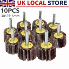 10x Flap Sandpaper Wheel Disc Grinding Sanding Abrasive for Drill 6mm Shank Part