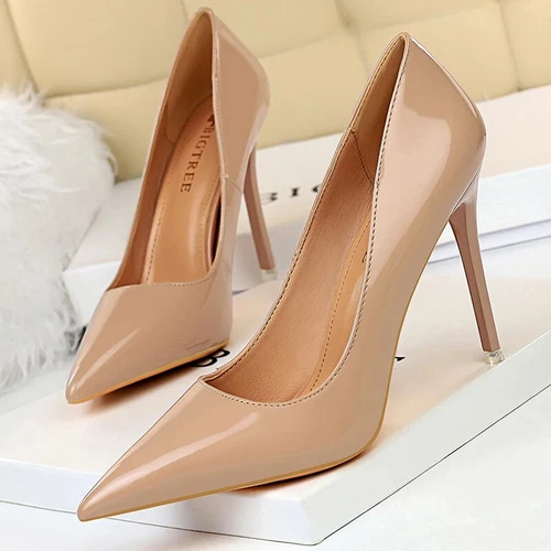 Scarpe donna decolte vernice pelle tacco alto a punta stiletto sexy matrimonio - Foto 39 di 45