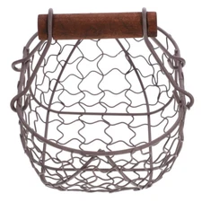 Sundries Storage Basket Wire Fruit Basket Rustic Chicken Egg Basket