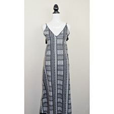 Aztec Print Maxi Dress Summer Anmol Black and White Geometric BNWT Size 12