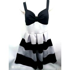 Rue 21 Nwot Sleeveless Striped knee length Dress ,Medium ,Black/White