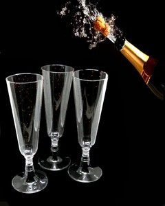 6 Flute Bicchieri Plastica Trasparenti Calice Spumante Champagne Feste Natale Ebay