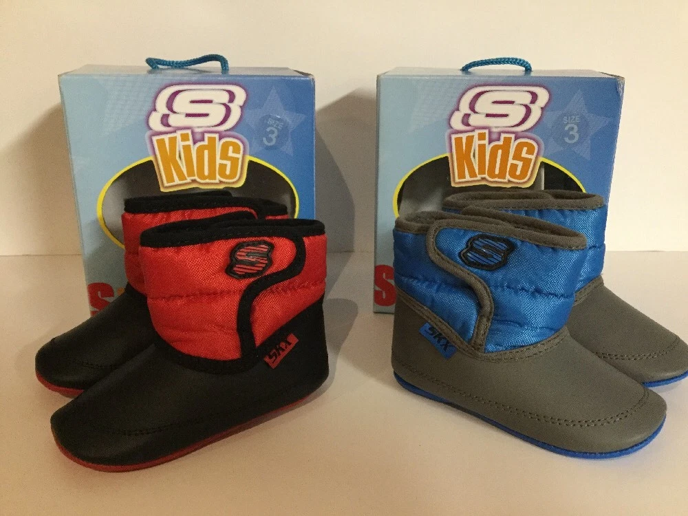 NIB SKECHERS BABY TODDLER SIZE 3 SHOES/BOOTS TIKES RED OR BLUE SIZE 3